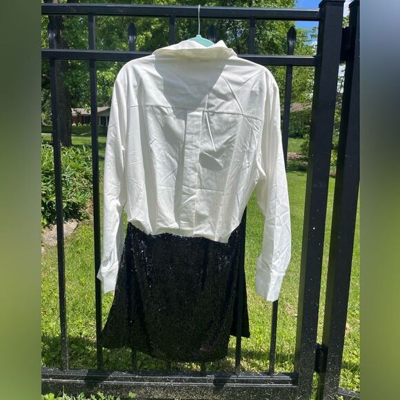 Anthropologie Mare Mare Buttondown Sequin Twofer Dress NWT - Picture 9 of 9